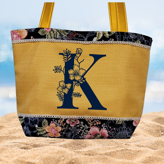 Personalized Sunny Summer Shoulder Tote Bag