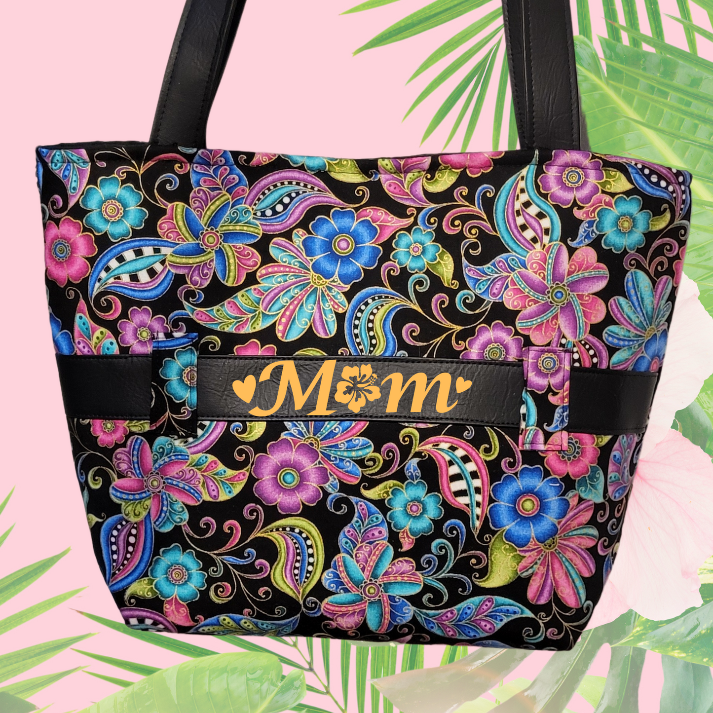 Personalized Flowers Shoulder Tote Bag